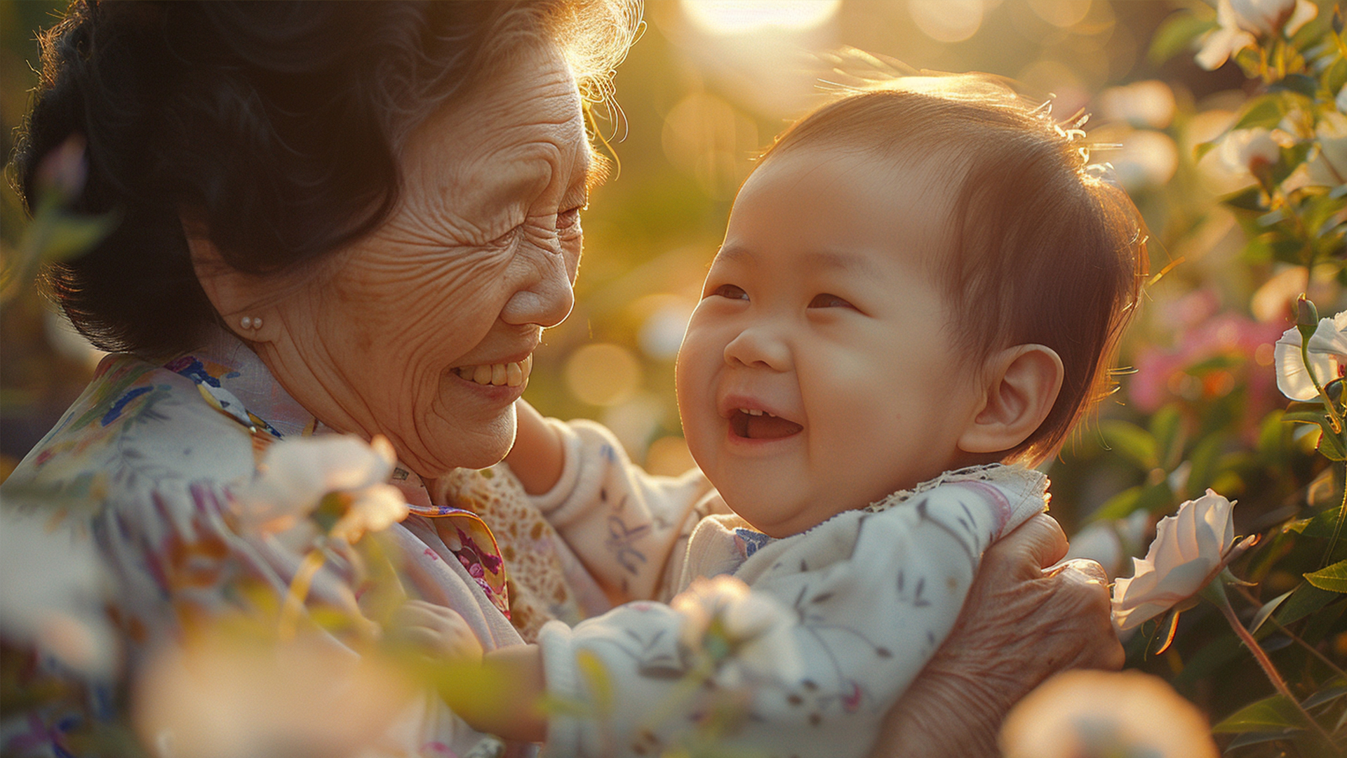 grandma with child